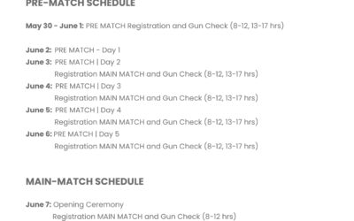 Schedule Of Events Now Available